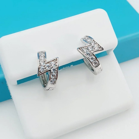 "925 Sterling Silver CZ Beautiful Earrings for Women, 1USPAR4273 - Picture 2 of 11